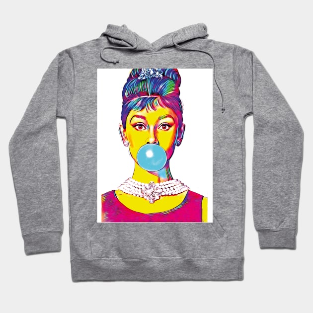 Audrey Hepburn Hoodie by Print&fun